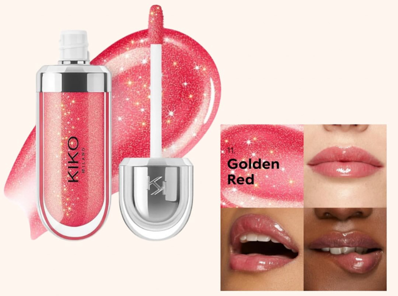 رژلب مایع (لیپ گلاس kiko ) کیکو شماره ١١ مستر كواليتي